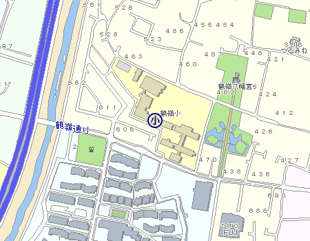 鶴嶺小学校の地図