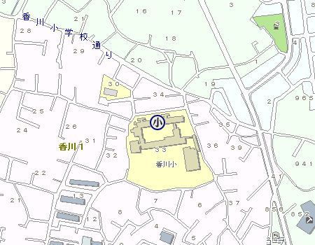 香川小学校の地図