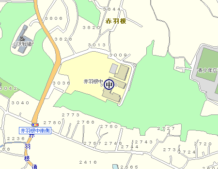 茅ヶ崎市立赤羽根中学校の地図